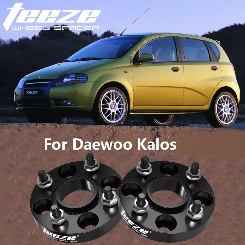 2/4PCS For Daewoo Kalos 4Lug Flange Plate T6-7075 Wheel Spacers Aluminum Hub widened Adapter