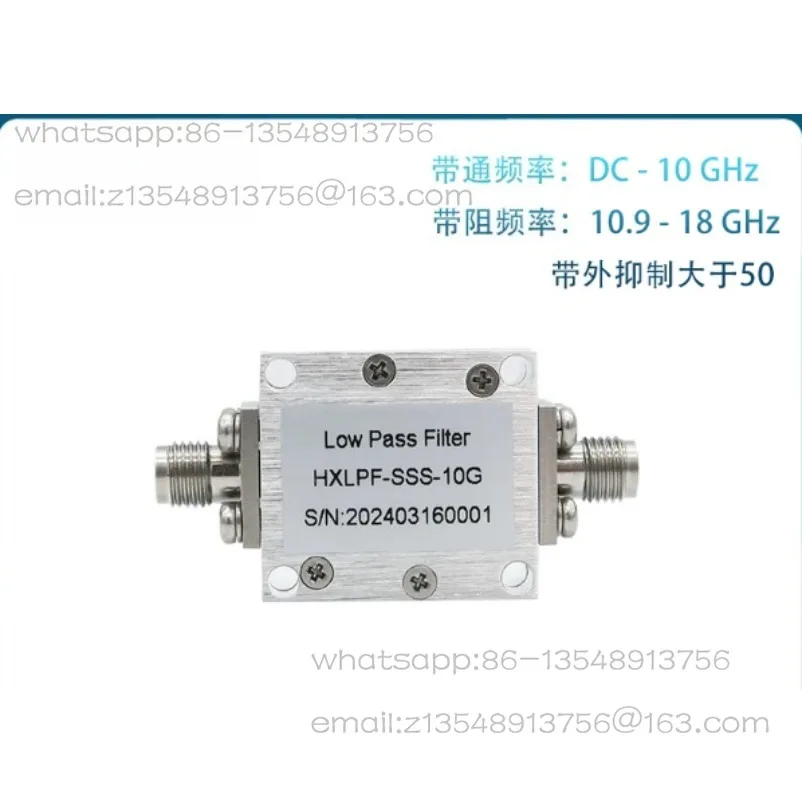DC-10GHz RF Microwave Low Pass Filter SMA Stainless Steel Female Head