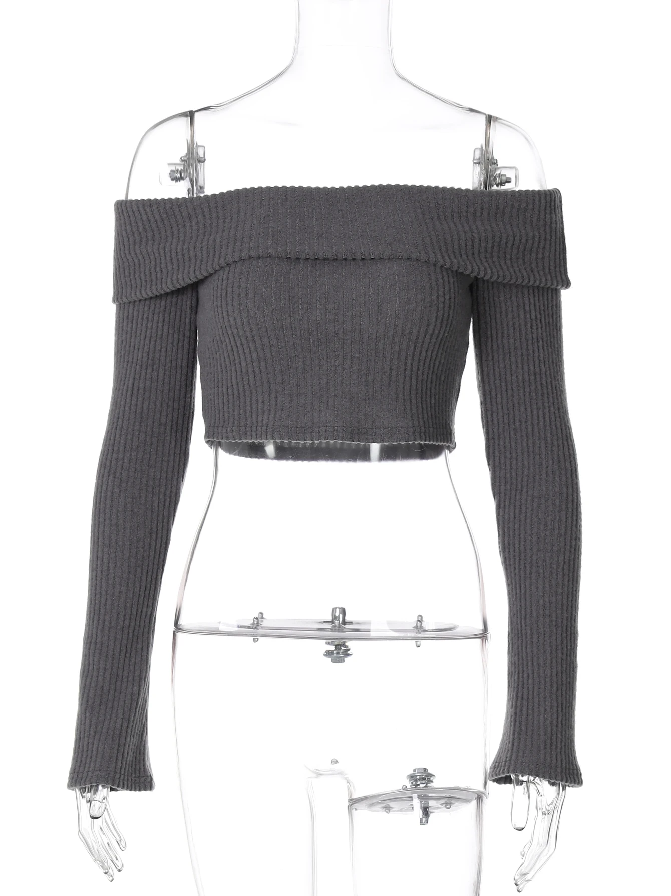 Hugcitar Elegant Slash Neck Long Flare - Image 6