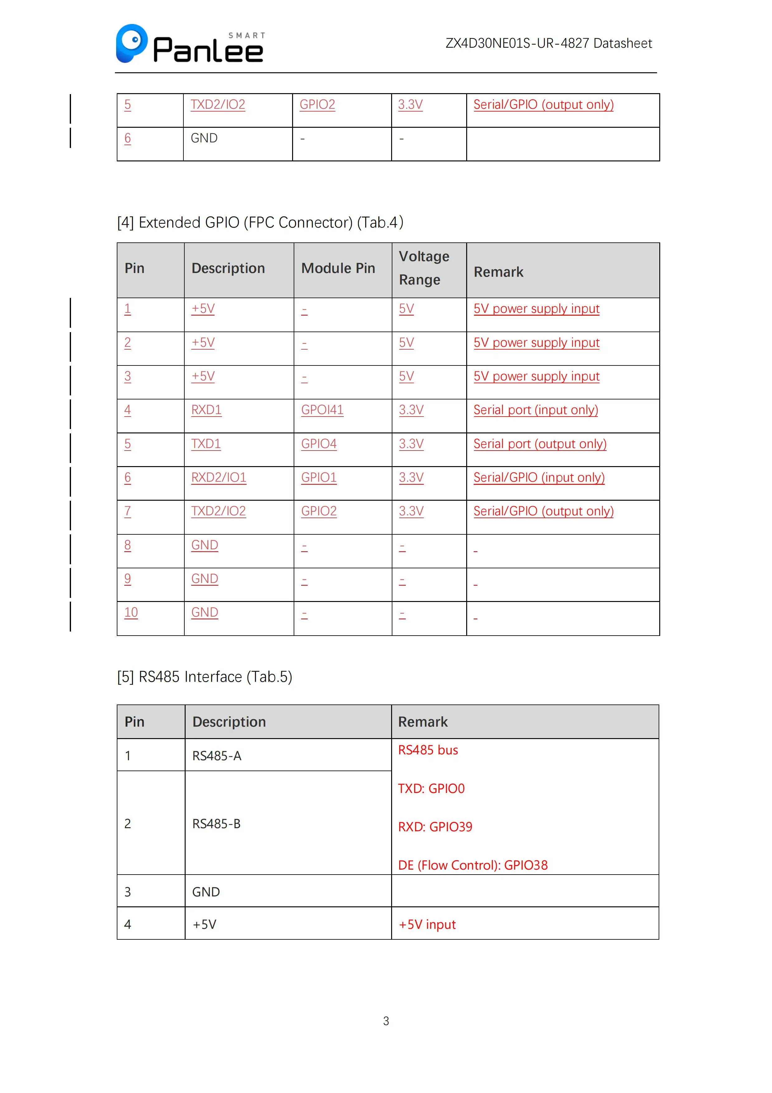 4,3 Zoll serielle Bildschirm ESP32-S3 lösung 480*272 Auflösung WLAN/Bluetooth RS485 – Detail 4