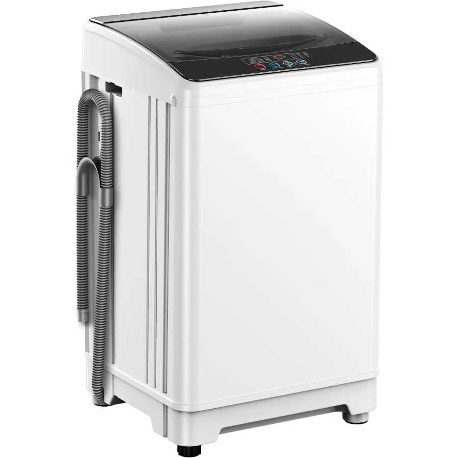 غسالة محمولة بوزن 18 رطلًا بسعة 2.4 قدم مكعبًا، غسالة أوتوماتيكية بالكامل مع مضخة تصريف، غسالة ومجفف أوتوماتيكية مع 10 غسيل #1