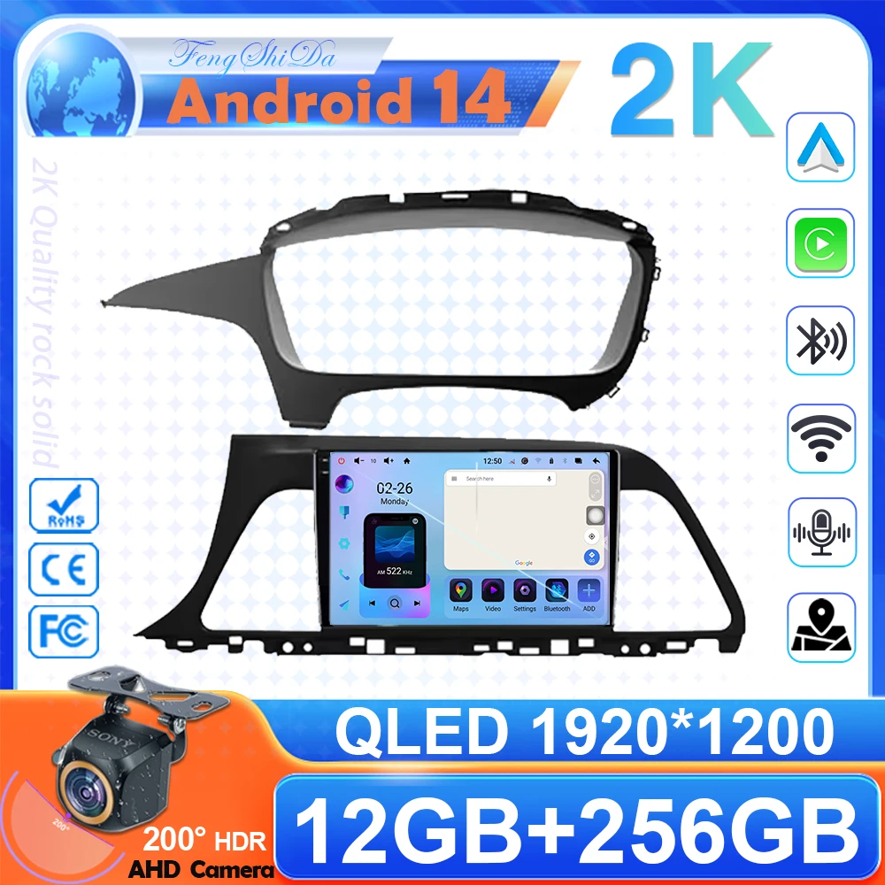 

Android Auto For Hyundai Sonata 7 LF 2014 2015 2016 2017 - 2020 LHD Car Radio Multimedia Video Player Navigation 5G WiFi No 2Din