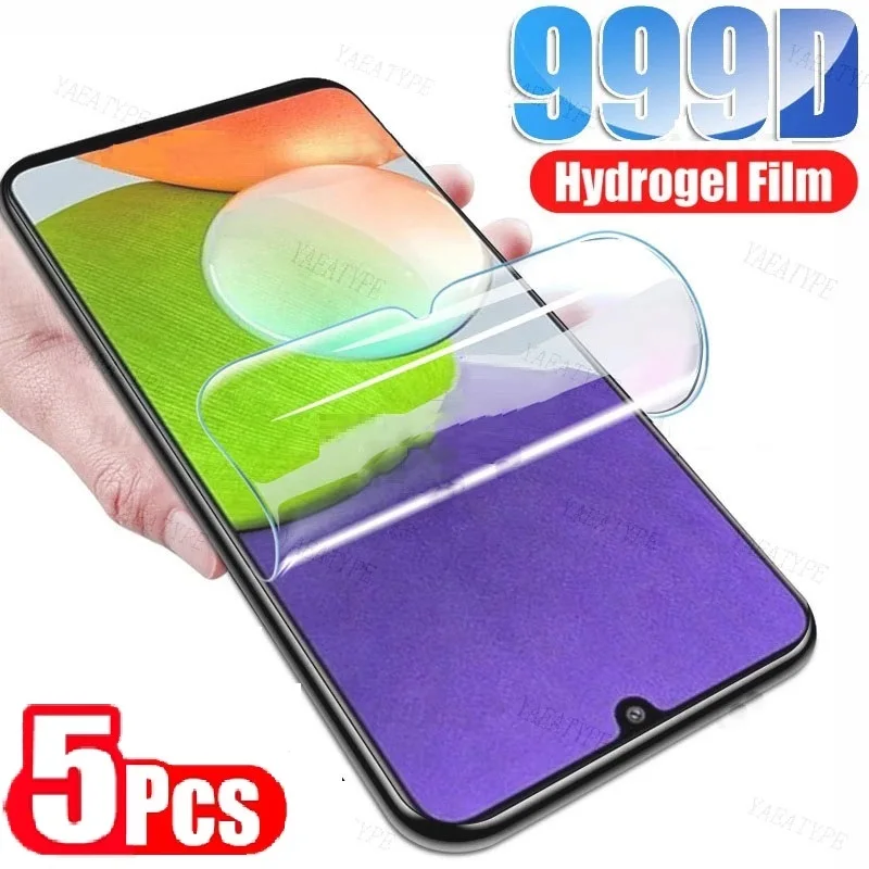 5Pcs Hydrogel Film For Samsung Galaxy M62 M54 M53 M52 M51 M42 M34 M33 M32 5G Screen Protector