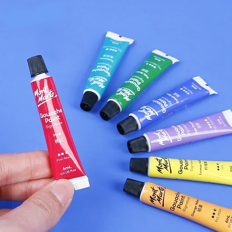 12/18/24 Color Gouache Paint Set High Quality Artist Painting Professional Washable Watercolor 6/12ML Student Exam Art Supplies