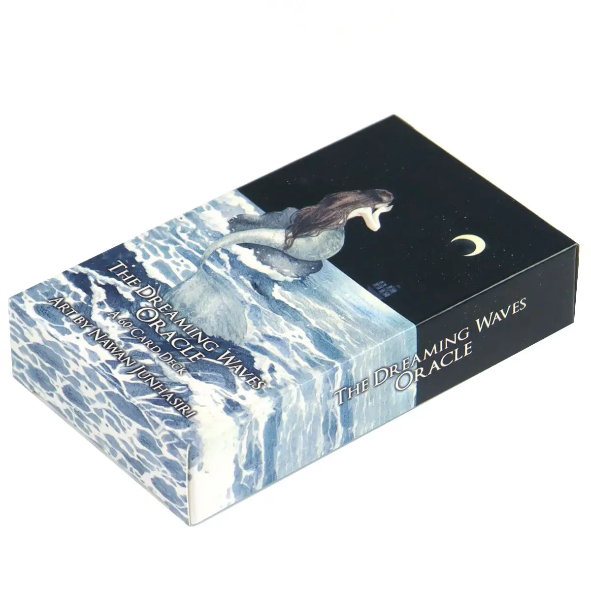 The Dreaming Waves Oracle Deck 10.3*6cm 60 قطعة بطاقات أوراكل مليئة بصفارات الحكمة الناعمة المصنوعة من الريش