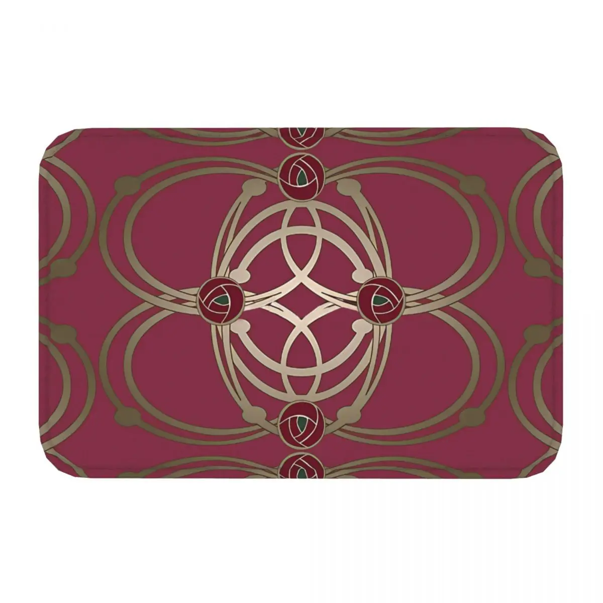 Art Nouveau Rose Gold Meme Y2K Non-slip Doormat Carpet Living Room Kitchen Mat Outdoor Flannel Decor