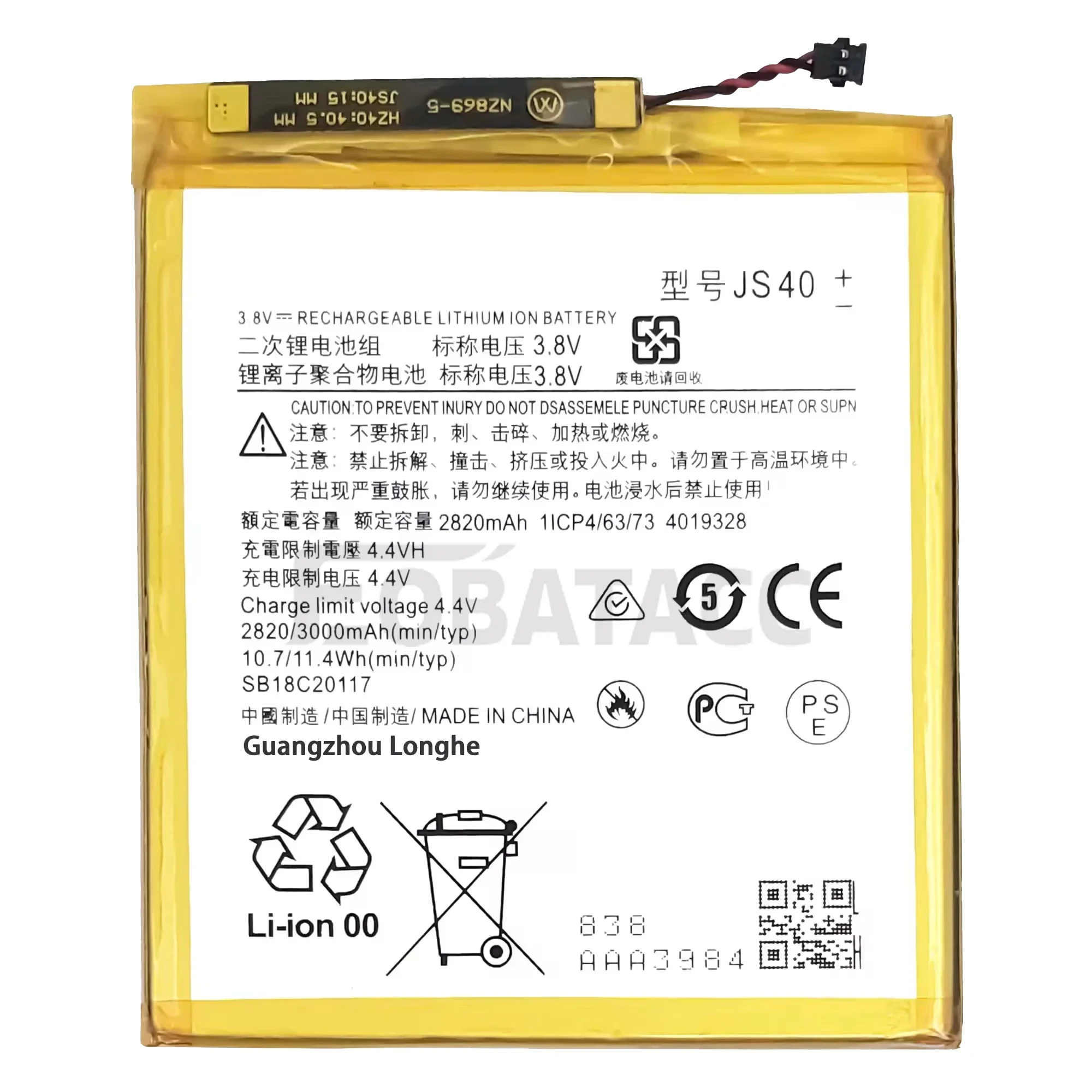 100% New Original Battery JS40 For Motorola  Z3 Play/XT1929/MOTO Z3 Battery + Free Tools