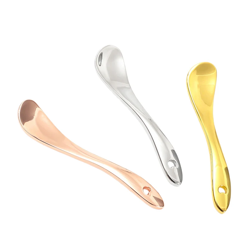 Makeup Beauty Spoons For Cream, Lotions, Moisturizer Metal Cosmetic Skincare Spatula, Mini Mask Facial Reusable Scoop,