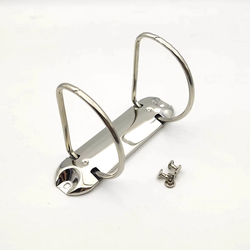 65mm D Shape Binder Clips DIY Notepad Metal Binder Clip Loose-leaf File Folder Binding Hoops 2 Rings Notebook Binder