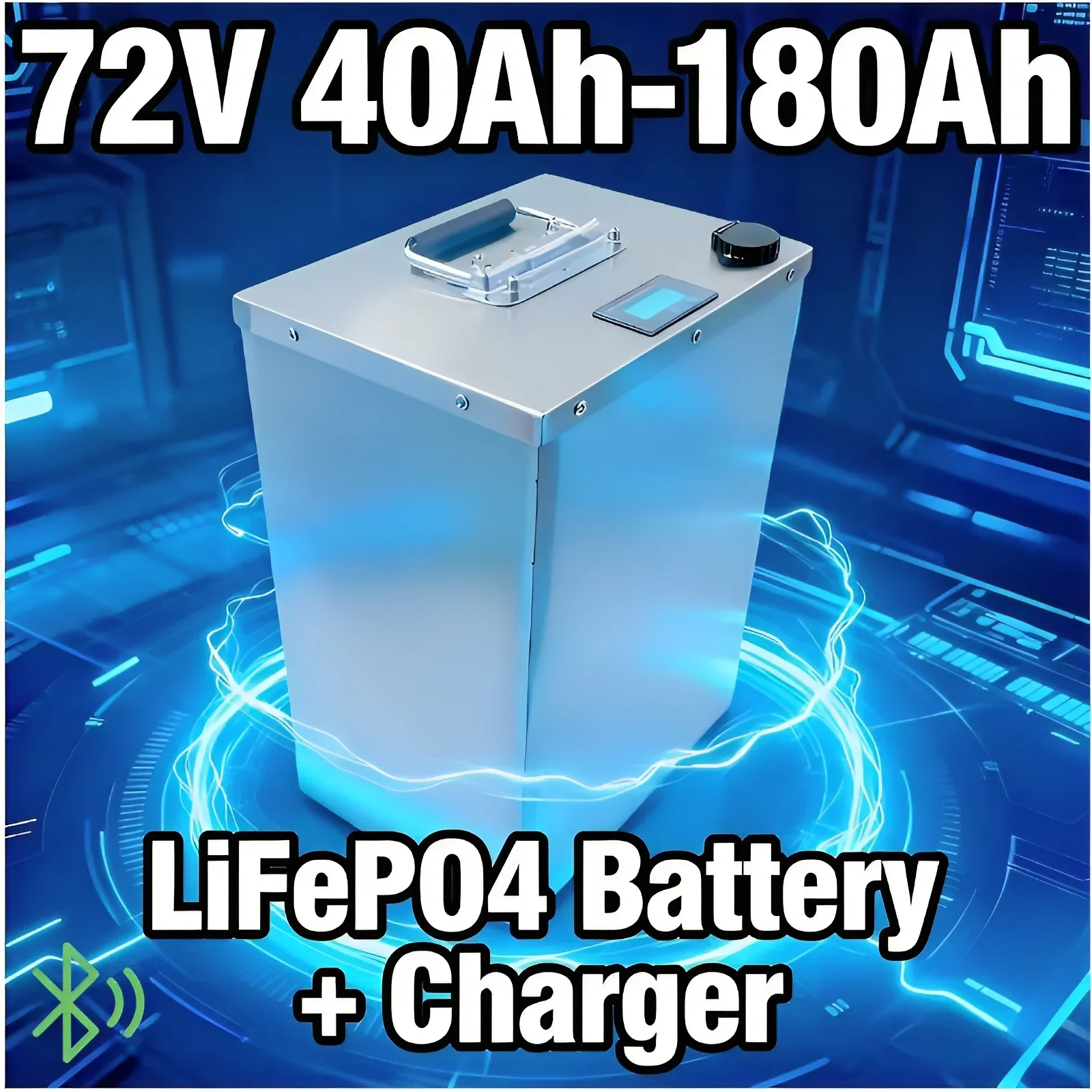 

Аккумулятор LiFePO4 72 В + комплект зарядного устройстваСвободное энергопотребление и выносливость с помощью нашего аккумулятора LiFePO4 премиум-класса 72 В — доступно на 40 А.
