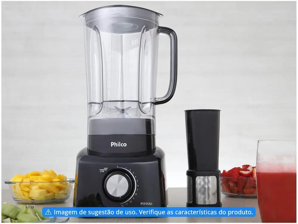 Liquidificador Philco PH900 Preto com Filtro - 110V