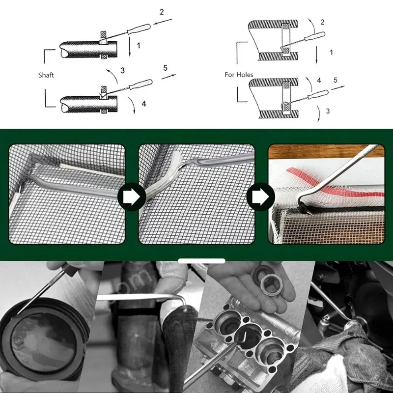 4Pcs Car Oil Seal Screwdrivers Set Auto O-Ring Seal Gasket Pick Puller Remover Tool Kit for Car Repair