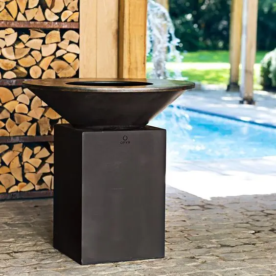 

Outdoor Barbeque Corten Steel Fire Pit Bbq Grills for Backyard Corten Steel Bbq Brazier Fire Pit Heavy BBQ Barbecue Grills