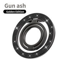 Cell Phone Double-sided Magnetic Holder for Magsafe Double Finger Ring Rotatable Folding Bracket for iPhone 17 16 15 pro Samsung