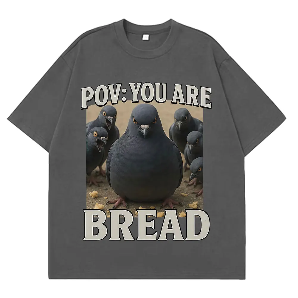 Engraçado pombo birdy gráfico moda t camisa homem mulher de manga curta hip-hop camisetas verão oversized algodão solto respirável topo