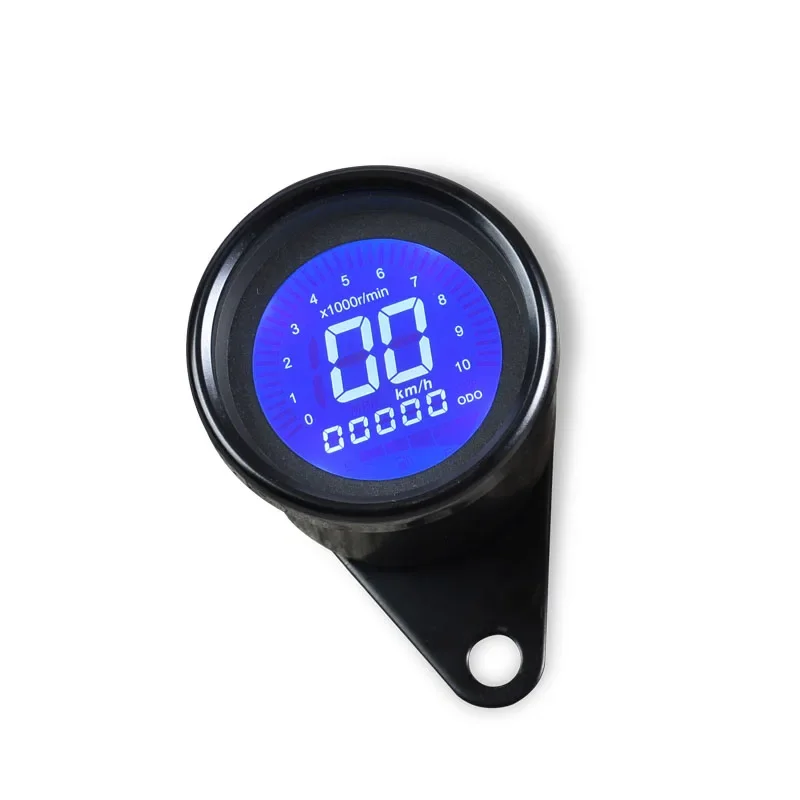 】Universal Motorcycle Digital Motorcycle Speedometer Retro LCD Odometer Cafe Racer Tachometer indicator Scooter ATV Meter