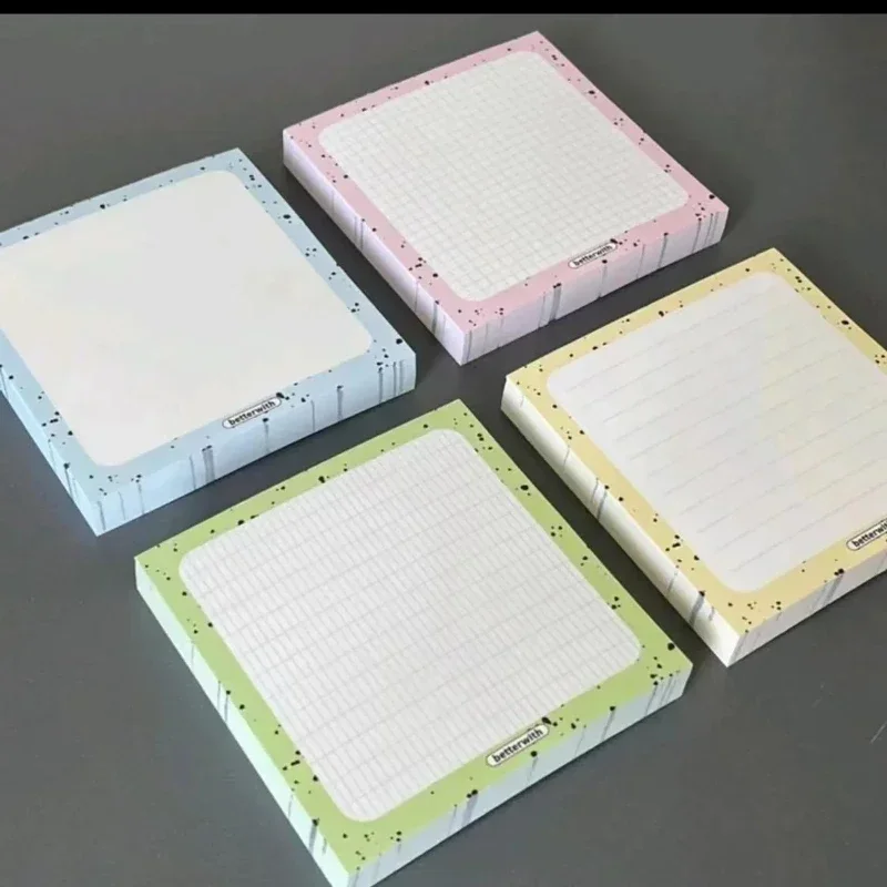 100 Pads/Pack Transparent Inches Sticky Note Pads Notepads School Stationery Office Supplies