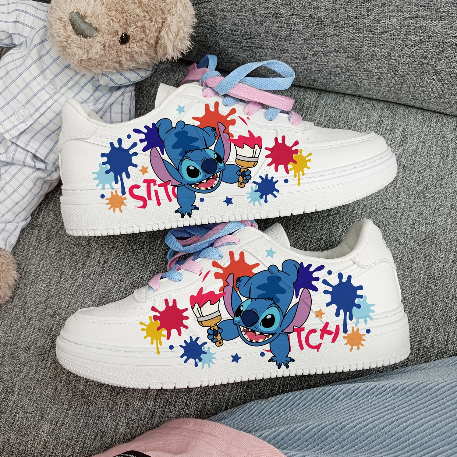 New Disney cartoon girls Stitch princess cute Casual shoes antiscivolo soft bottom scarpe sportive per regalo ragazza