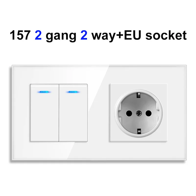 Variant: 157  2 gang 1 socket