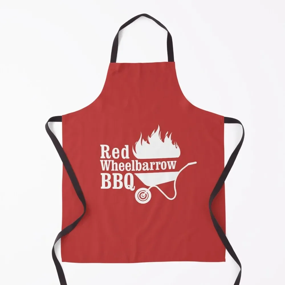 Red Wheelbarrow BBQ Apron beauty master Teacher kitchen item Women Kitchen'S Apron