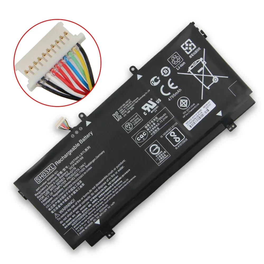 Replacement Battery TPN-Q178 SH03XL For HP Spectre X360 CN03XL 13-W020TU HSTNN-LB7L 13-AC013TU 5020mAh With Tools