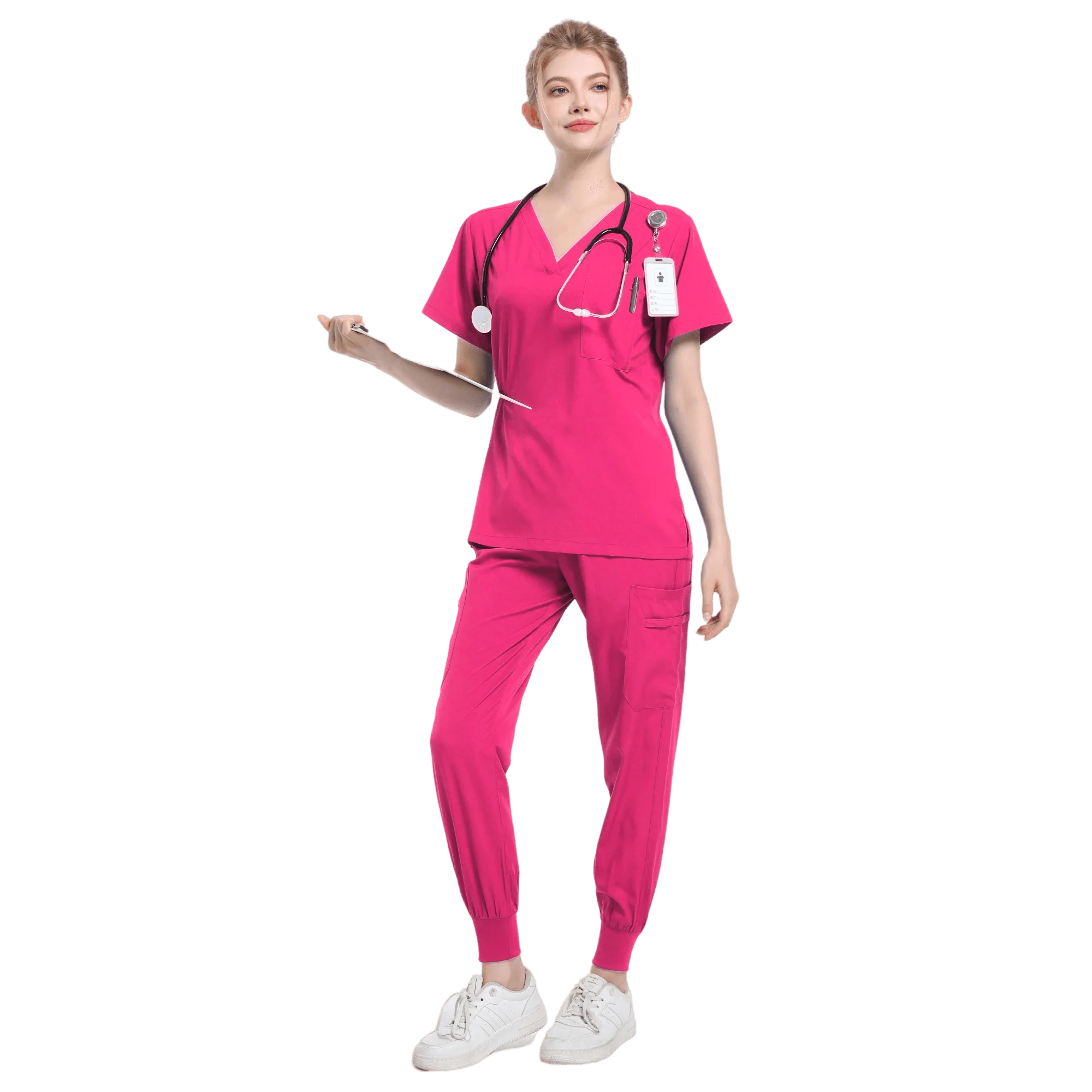 Set di Scrub da donna maglietta medica farmacia donna tuta da allattamento alla moda salopette da salone di bellezza uniforme da infermiera per ospedale