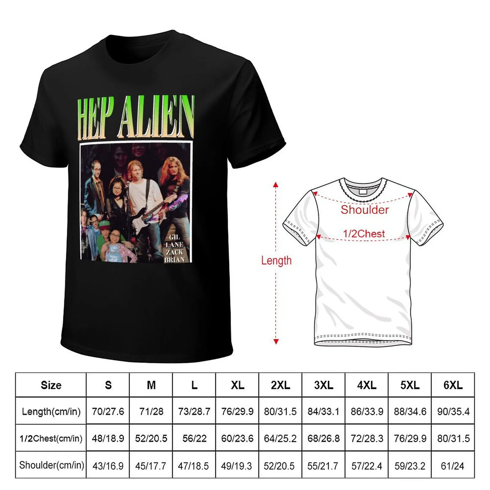 Hep Alien T-Shirt oversized graphic t shirt vintage men clothing