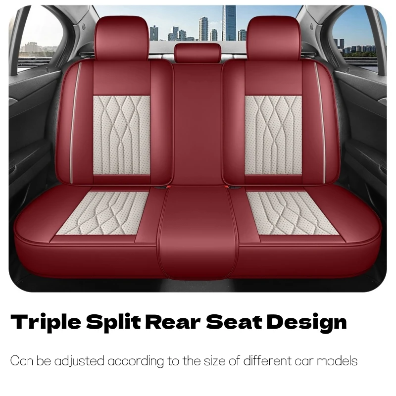 

Exquisite and Aesthetically Pleasing, High-End and Comfortable Universal Car Rear Seat Cover, Suitable for All Seasons, High-Quality Nappa Leather Car Rear Seat Cushion Cover, Suitable for Most Car Rear Seats, Durable and Easy to Care For, Pet-Friendly Ca