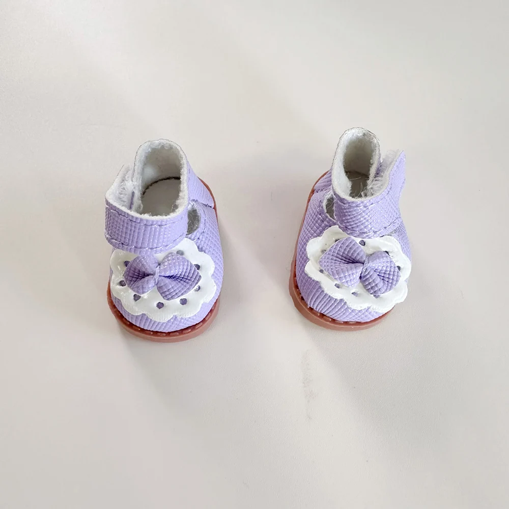 

Mini Cute Doll Leather ShoesFor Labubu Bow Shoes for 17cm Labubu Cotton Doll Finger Shoes