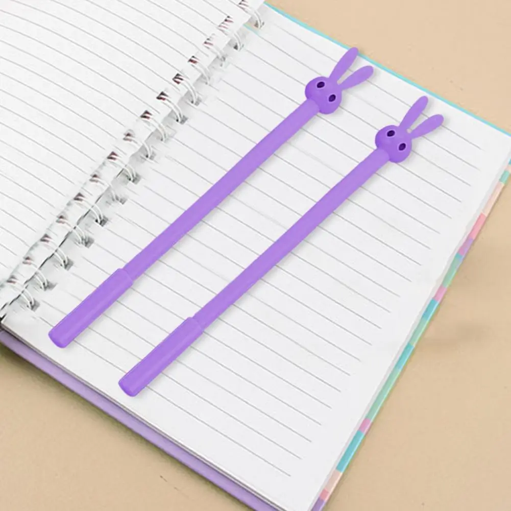 Quick-drying Ink Pen Cute Rabbit Design Gel Pens Set Quick-drying Ink Ultralight Non-slip Grip 4 Pack Writing for Comfortable