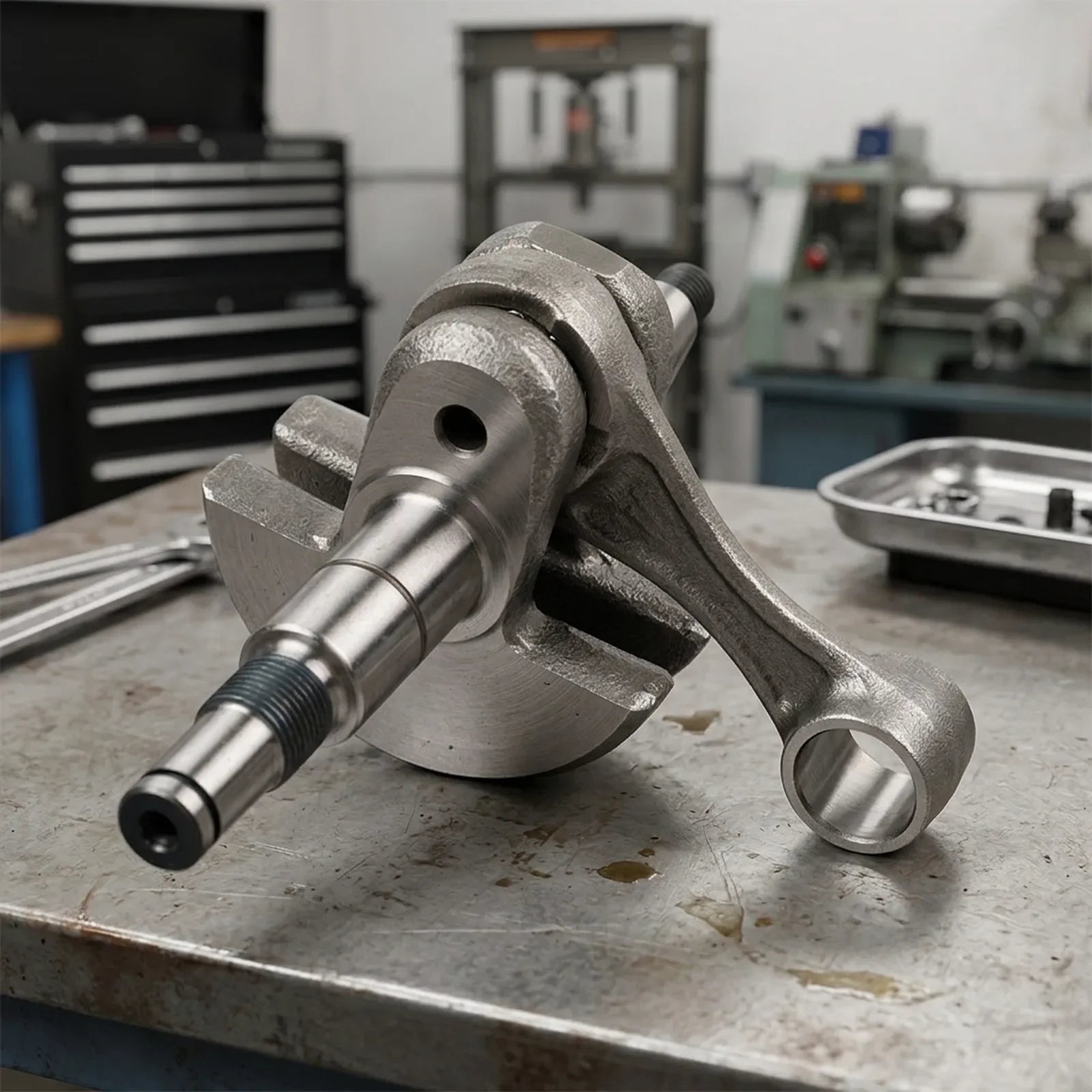 Saw Engine Parts Chainsaw Crankshaft Metal Connecting Rod Components Premium Metal Construction Precision Engineered Fit