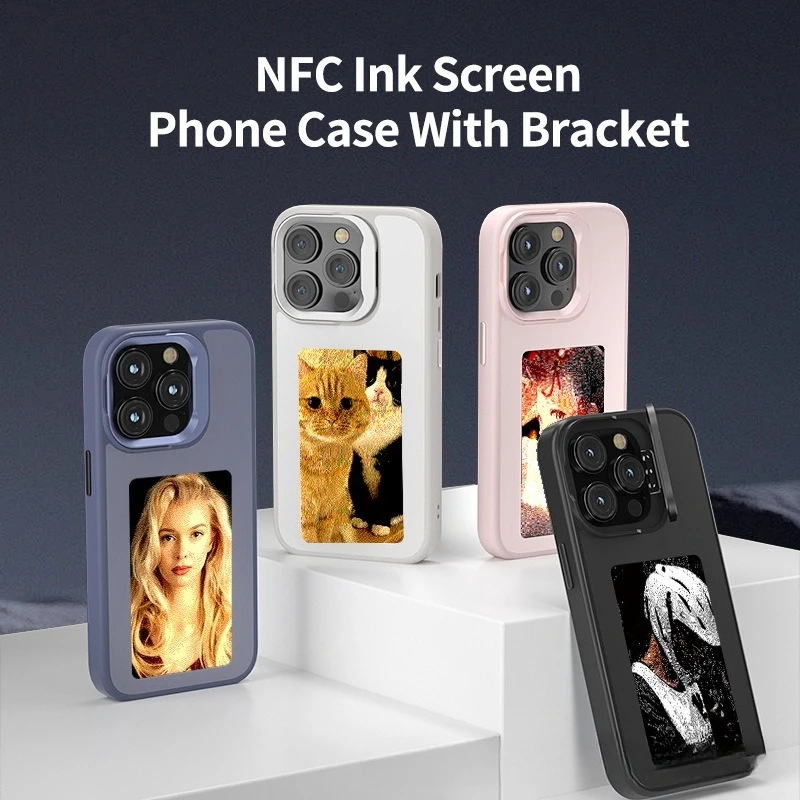 Immagine 4: Cover per iPhone 16 15 14 13 Pro Max con NFC, Inchiostro DIY per Foto, Supporto per Telefono, Personaggi Anime, Protezione Antiurto