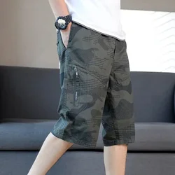 2024 Sommer Herren Casual Shorts Herren Camouflage Outdoor Cargo Short Pants Multi-Pocket taktische Jogger Capris Shorts Größe 6xl