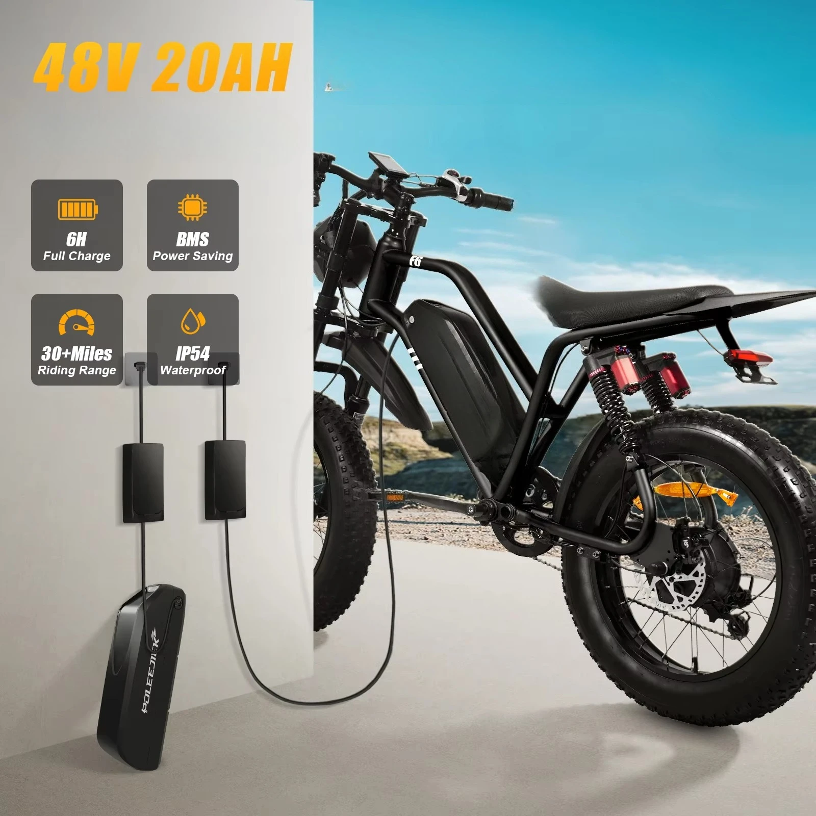 QQW WindChaser Adult Electric Motorcycle - High Carbon Steel Frame 1500W Motor 48V 7 Speed, Hydraulic Brake, LCD Meter + NFC 50-
