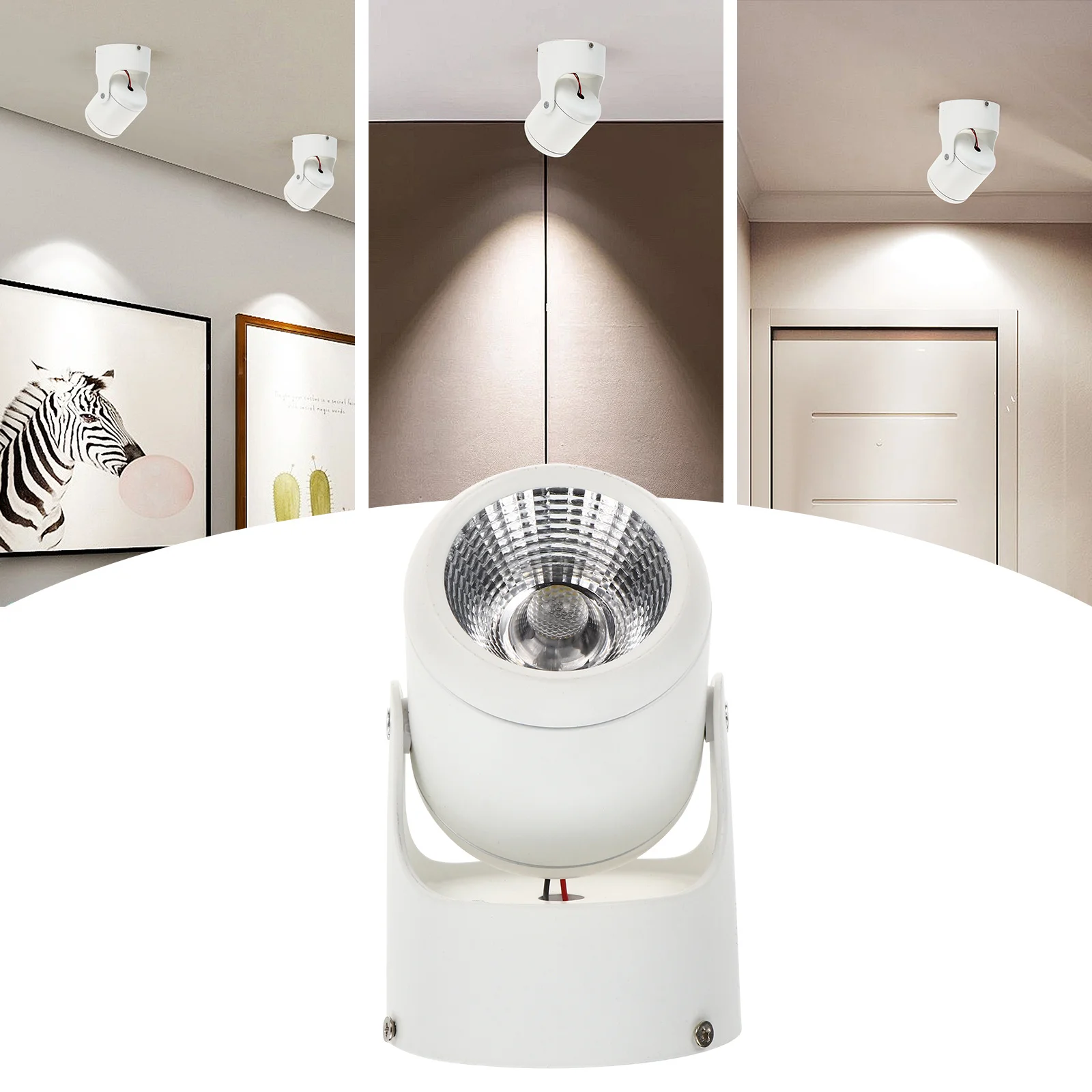 7W LED draaibare spotlightlamp plafond muurbevestiging restaurant bar tentoonstellingshal verstelbare hoek energiebesparend spoorlicht