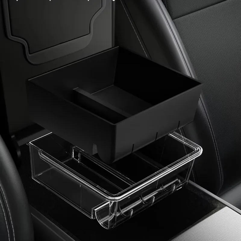 For Tesla New Model Y/YL Center Console Armrest Silicone Pad Upper Lower Storage Tray Liner Car Interior Organizer