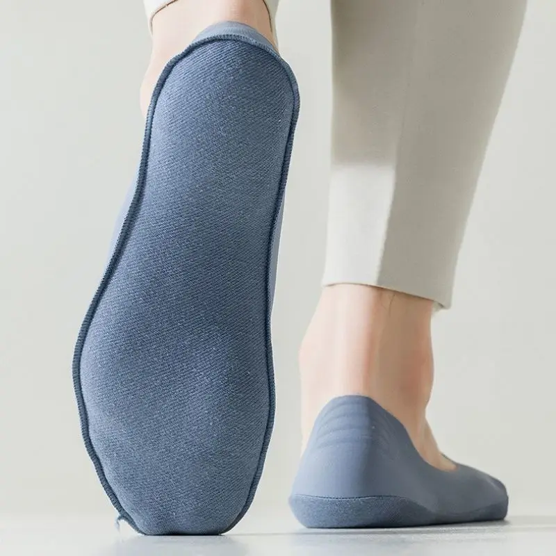 Chaussettes d'Été Fines et Solides pour Homme, Invisibles, Antidérapantes, Soleil, Semelle en Coton Clipsable, Bas à Bouche Peu Profonde