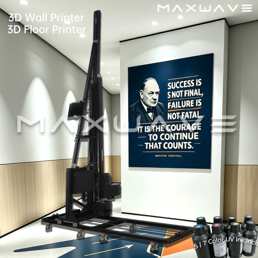 3D Vertical Floor Wall Printer UV Wall Printer Machine Vertical Wall Printing Machine for Mural Art Advertising Logo Decoration