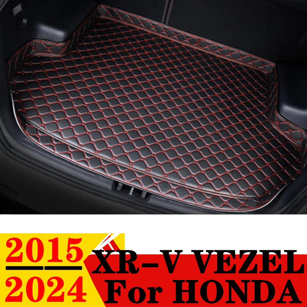 

Автомобильный коврик для багажника Honda XR-V XRV VEZEL 2024 2023 2022 2021 2020 2019 2018 2017-2015, высокая боковая Задняя подкладка для груза, багажник