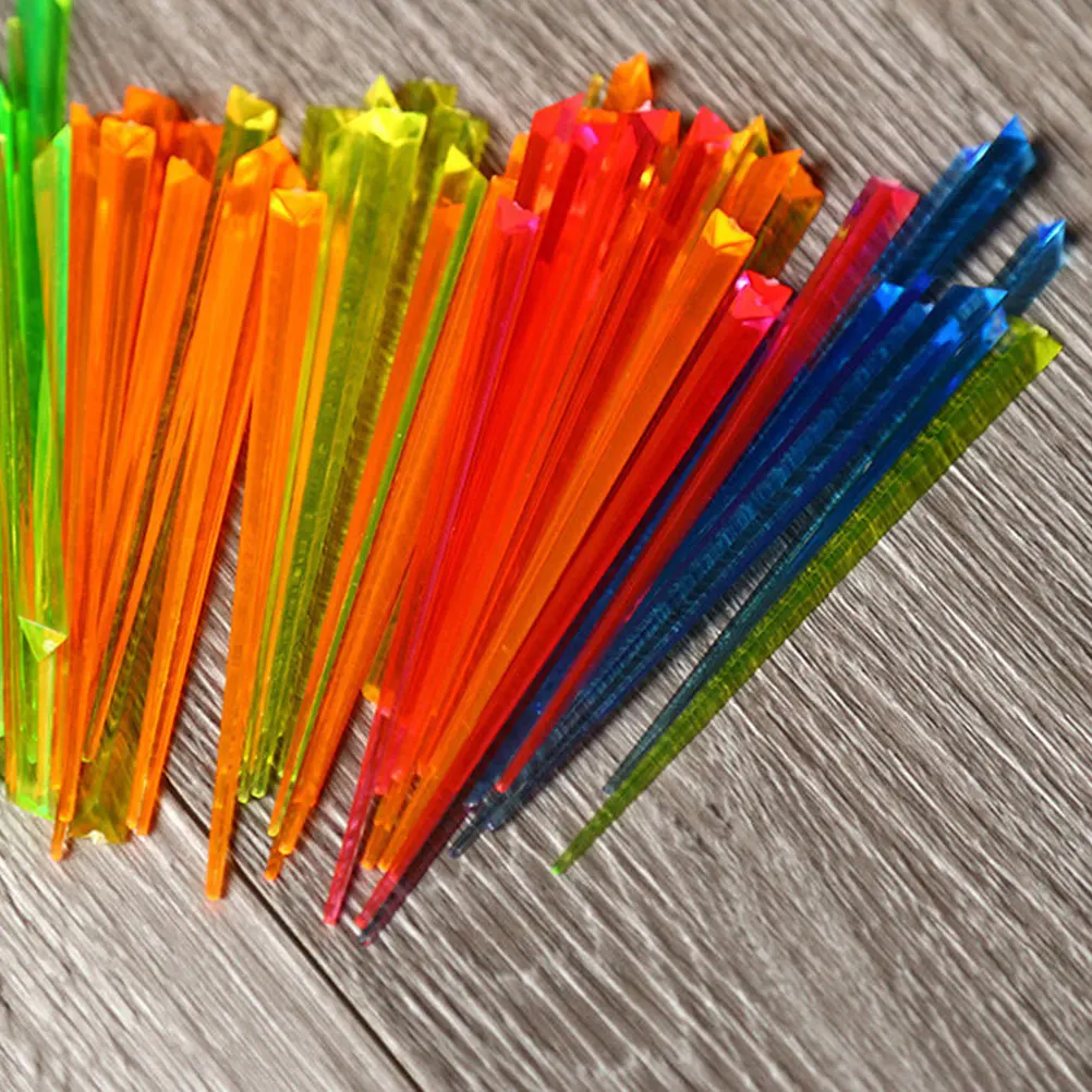 

500Pcs Adorable Fruit Picks Plastic Cocktail Sticks Cake Decorations Tasting Appetizer Forks Party Cake Decors
