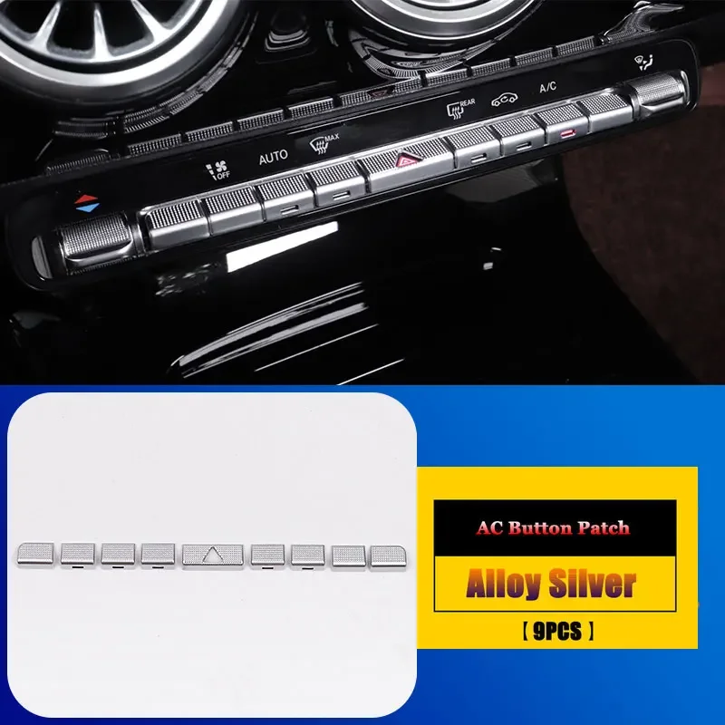 สติ๊กเกอร์ตกแต่งภายในรถยนต์ ใหม่ สำหรับรถยนต์เมอร์เซเดส-เบนซ์ รุ่น A B CLA GLB GLA Class W177 W247 C118 W118 X247 H247 สำหรับคอนโซลกลางและเครื่องปรับอากาศ