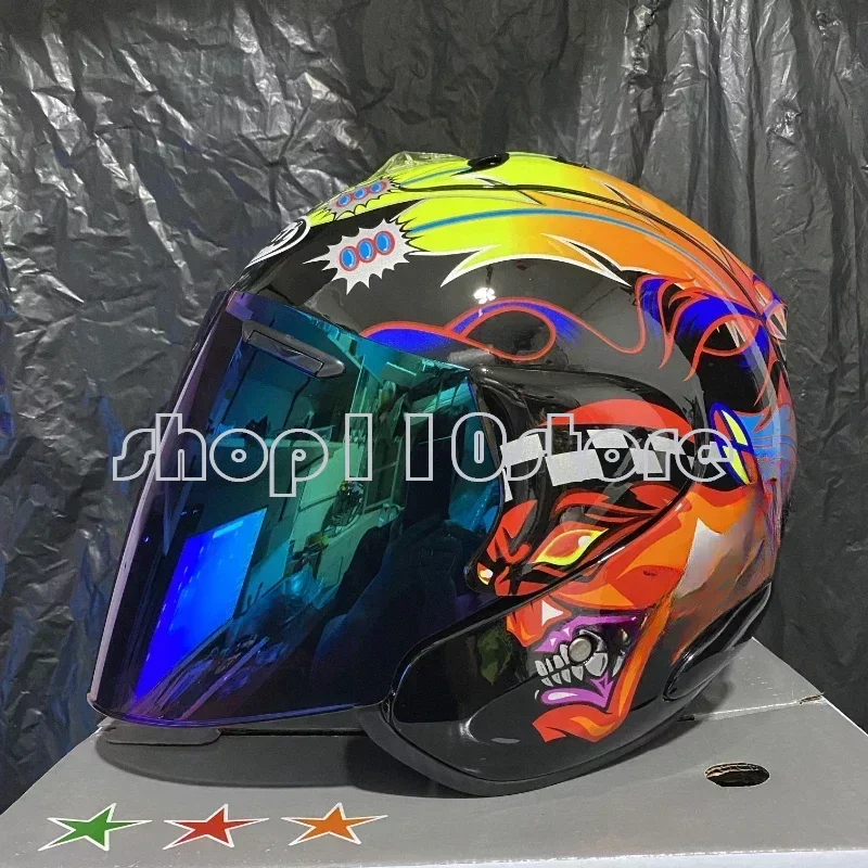 

3/4 Helmet Sz-ram RAM3 Motorcycle Half Helmet Locomotive Racing Summer Light Capacete Men and Women