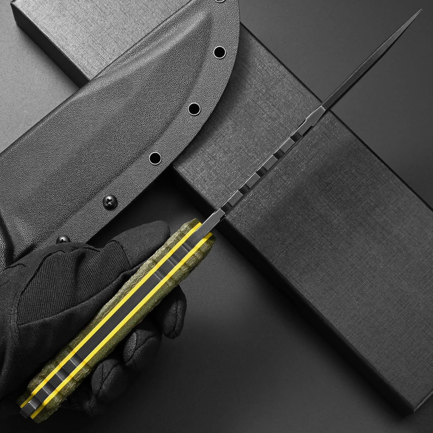 Eafengrow EF161 Fixed Blade Knife 6mm Sleipner Steel Blade Micarta Handle Full Tang EDC Tool Outdoor Knifes for Camping Bushcraf