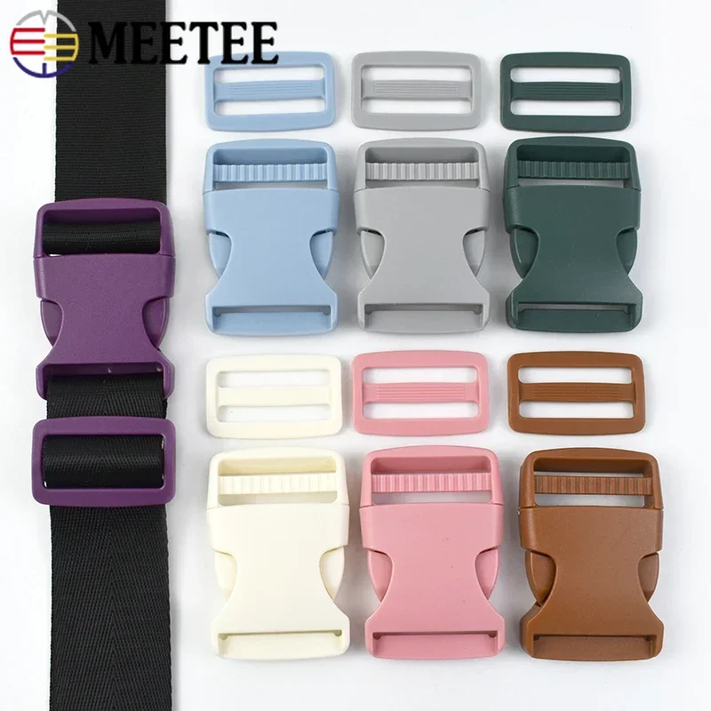 

10-30Sets 38mm Plastic Quick Release Buckles Backpack Strap Adjust Tri-glide Slider Clasp Pet Collar Belt Buckle DIY Accessories