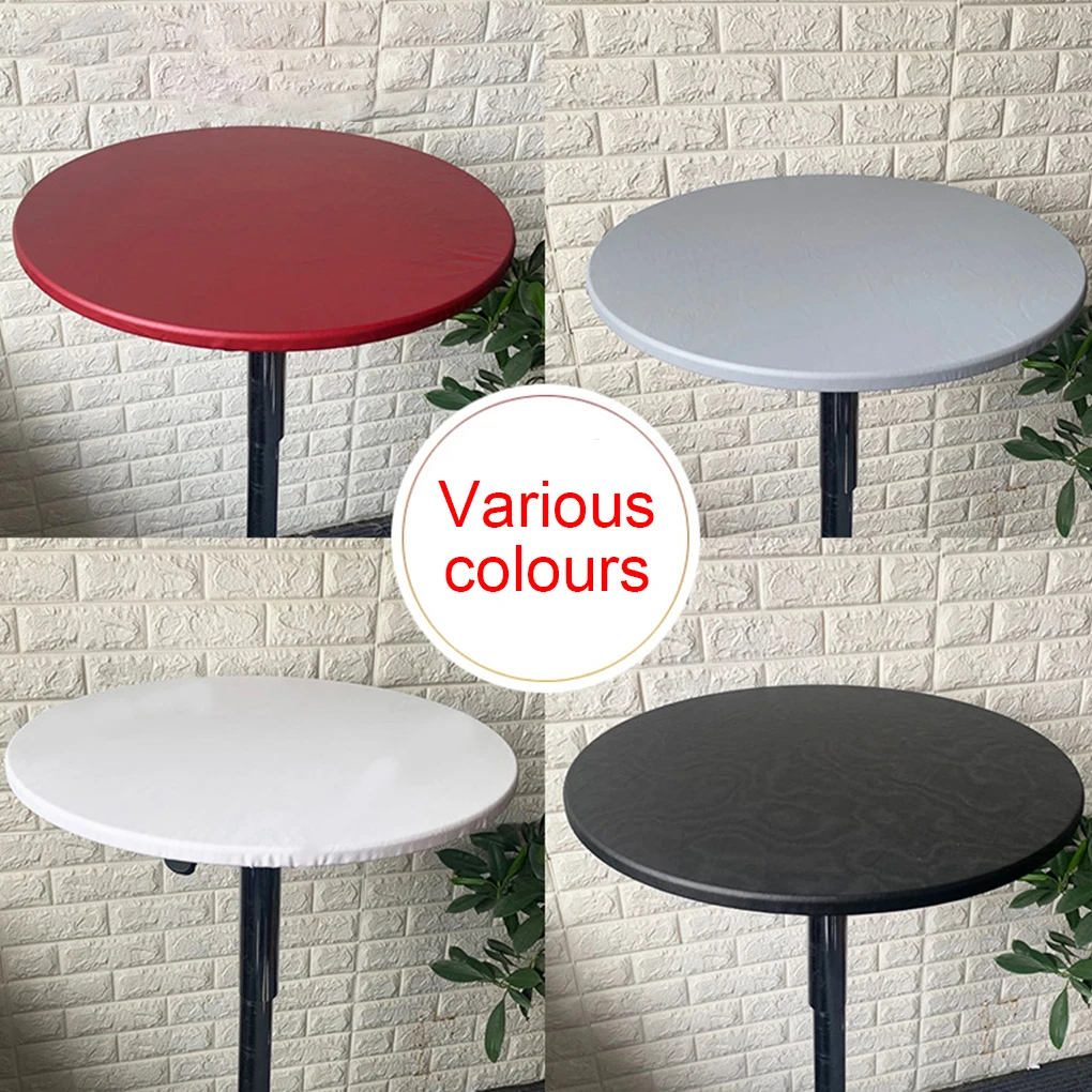 Круглая скатерть Водонепроницаемая скатерть Свадебная вечеринка Белый