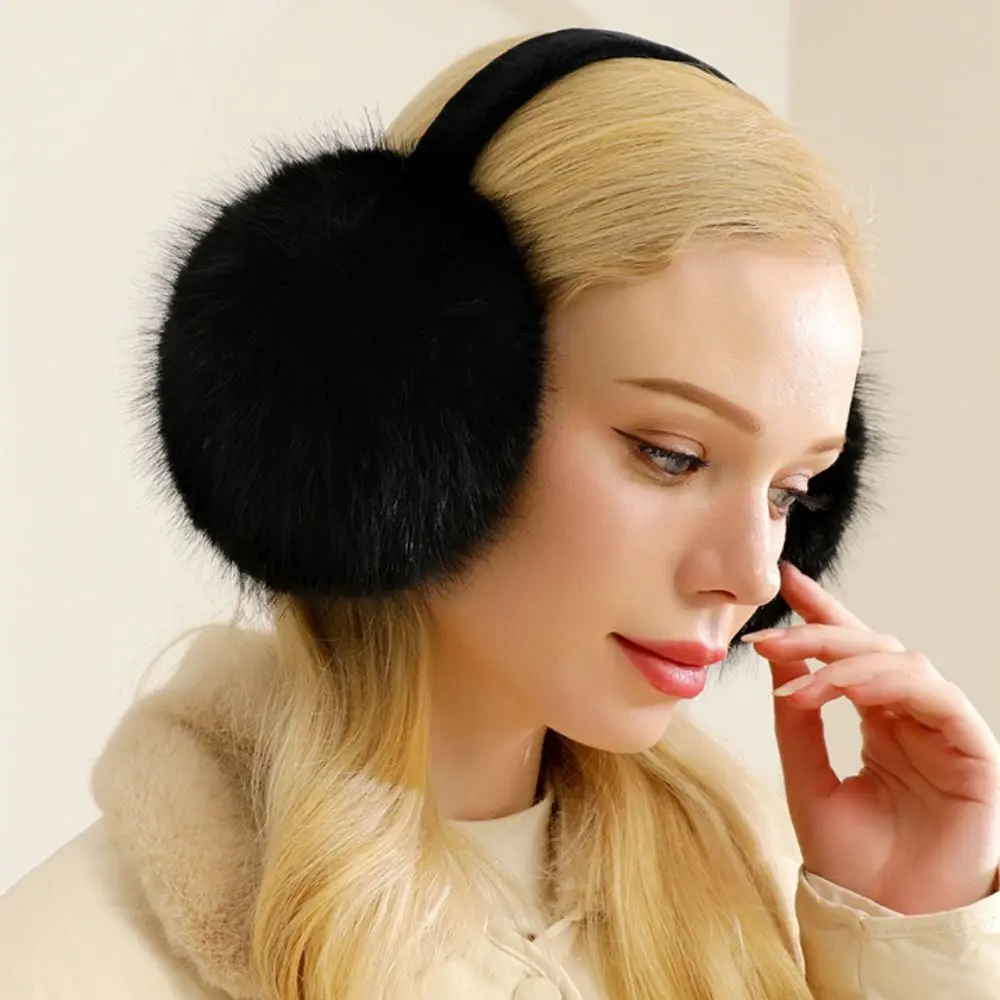 Confortável tampa de orelha earmuffs engrossar dobrável earmuffs aquecedores de orelha à prova de vento inverno capa de orelha feminino