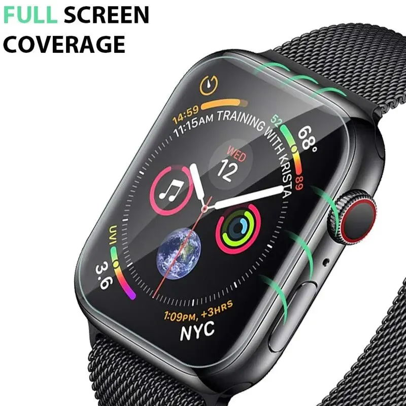 5PCS Protection Film for Apple Watch 9 5 6 SE 40mm 44mm 41mm 45mm Screen Protector for Apple Watch 5 6 7 8 9 41mm 45mm 40mm 44mm
