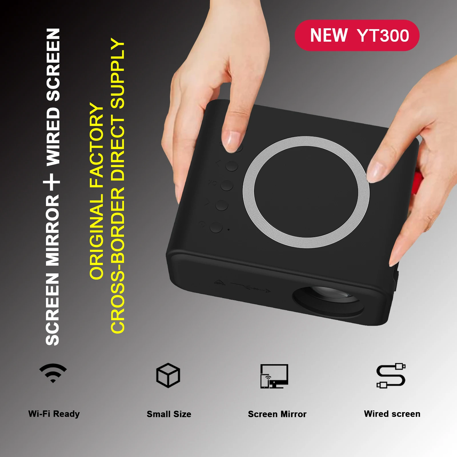 Portable Mini Projector for Home Use Small Home Wireless Mobile Phone Projector