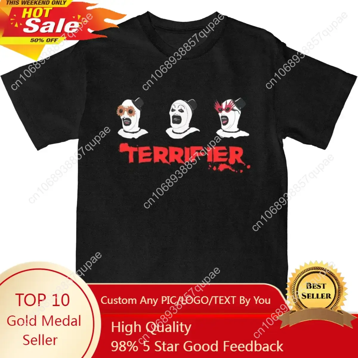 

Men Women Terrifier 2 Clown T-Shirt Outfit Vintage 100% Cotton Art The Clown T Shirt Tee Clothing Graphic Printed