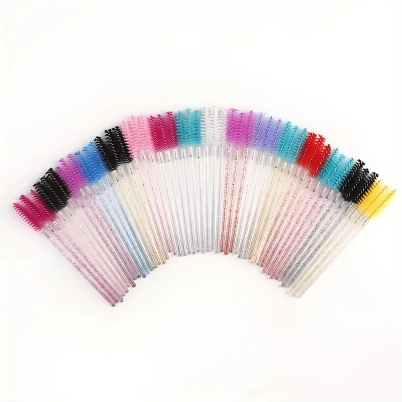 Baguettes de mascara en cristal de poulet, idéales pour les extensions de cils et le toilettage des sourcils, outils de beauté hygiéniques pour le maquillage, 50 pièces